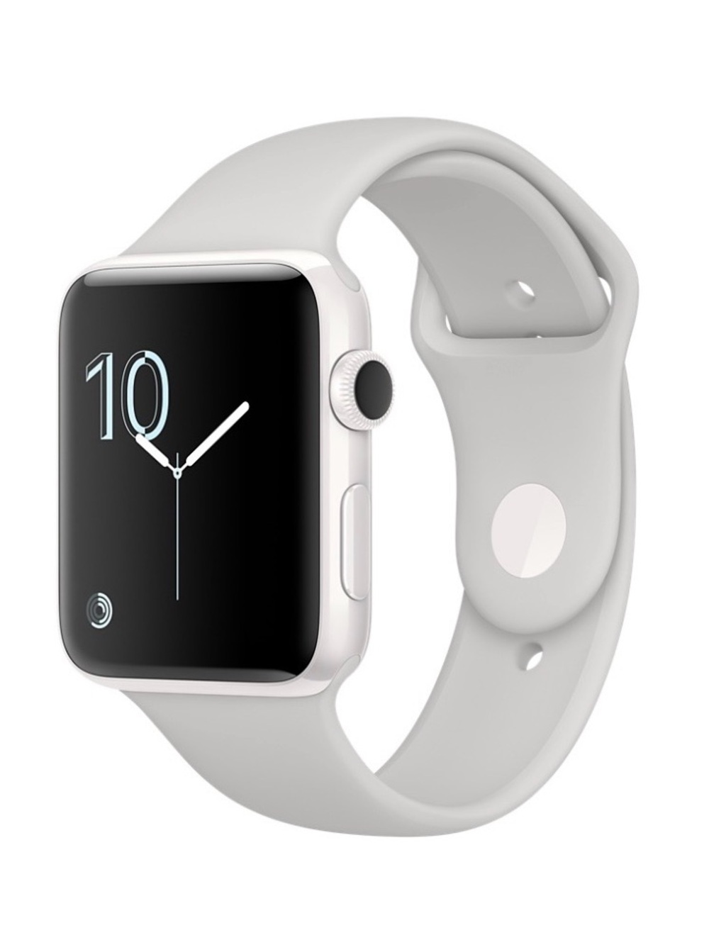 Apple Watch in White with Light Gray Band
